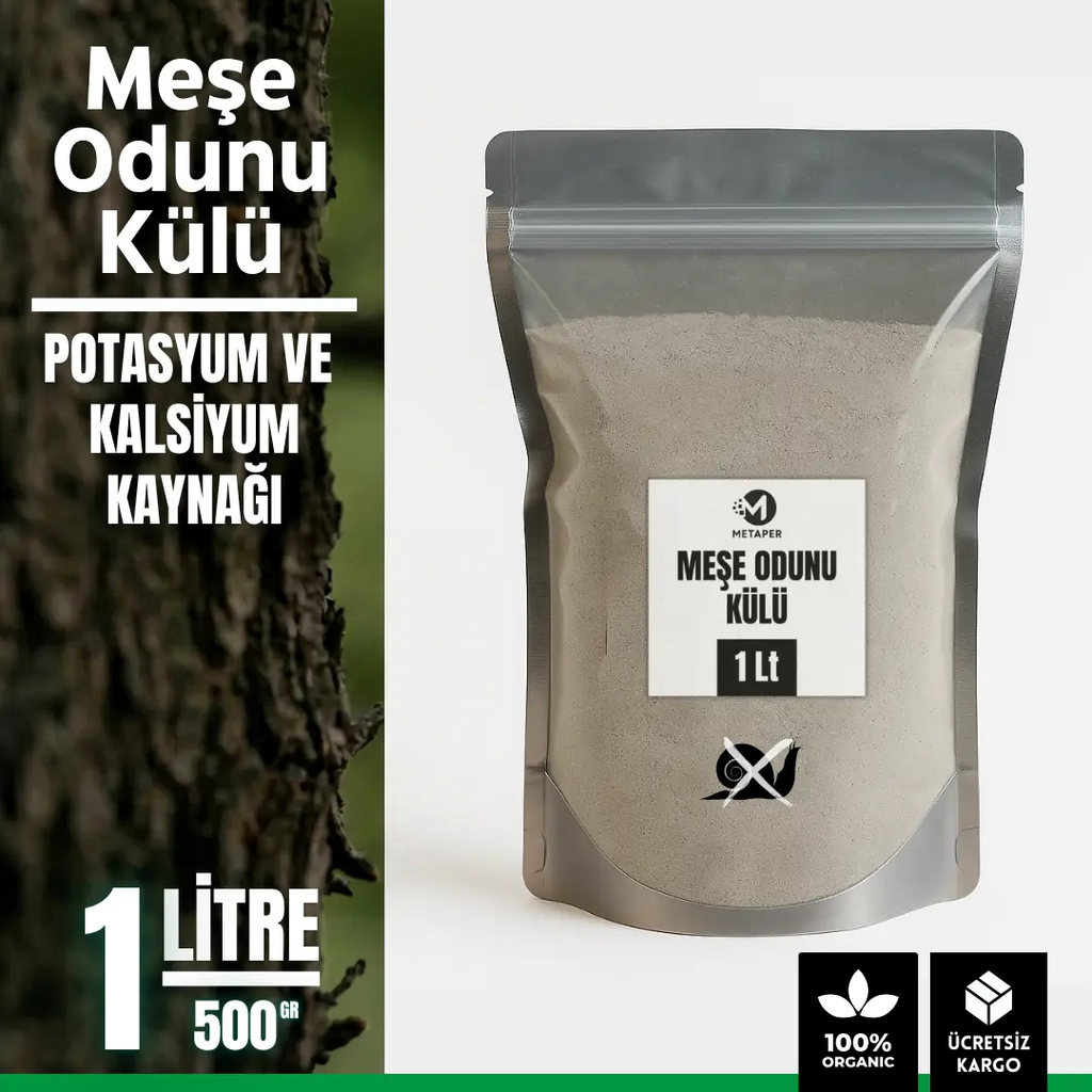 Meşe odunu külü 500 gr – potasyum ve kalsiyum kaynağı doğal katkı