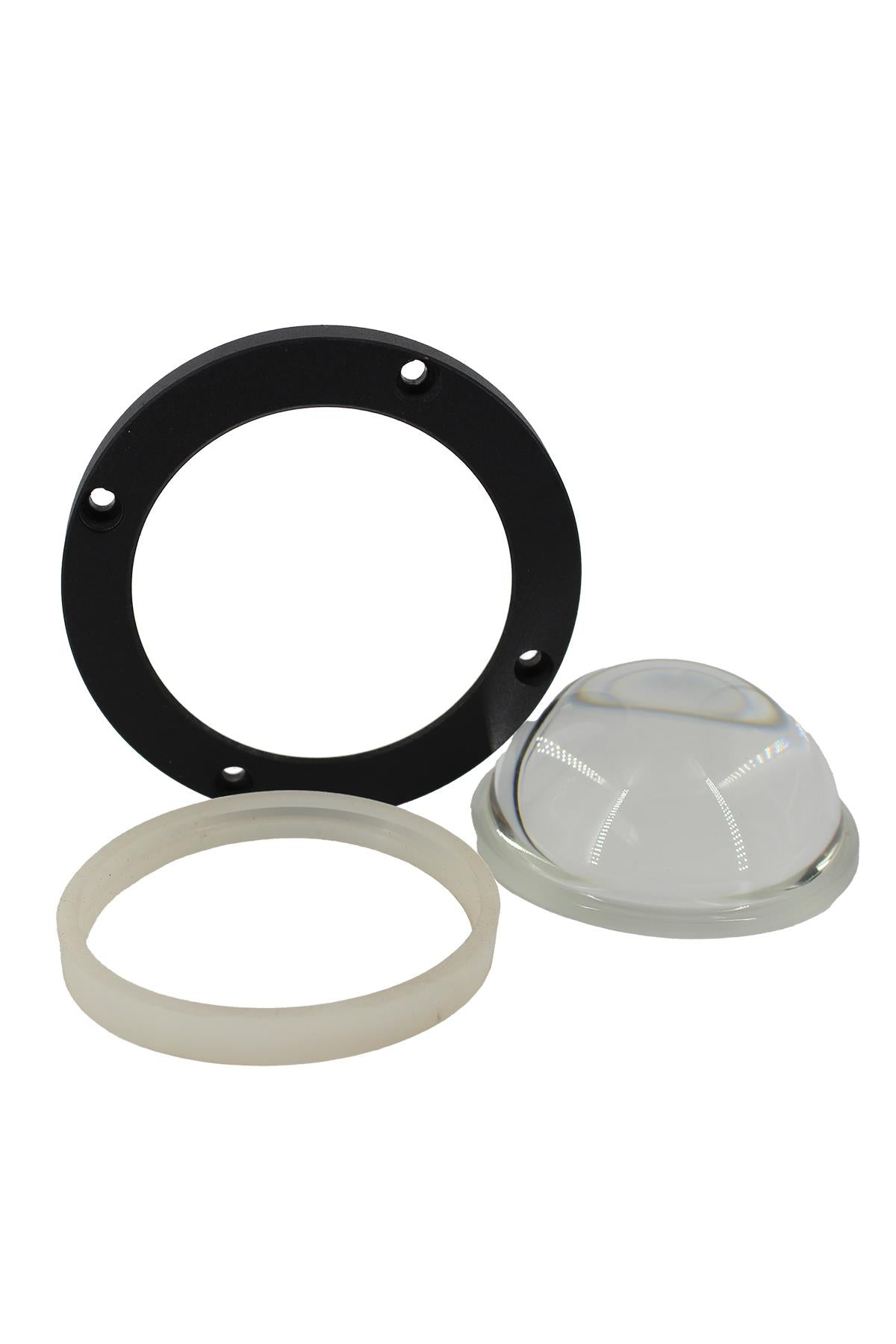 Glass lens seti 90 derece – LED çipler için üretilmiş şeffaf cam merceklerden oluşan mercek seti