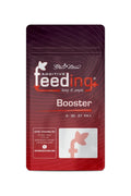 GHF Booster 50 gram bordo folyo poşet – Additive Feeding logosu, 0-30-27 PK+ yazısı ve kilitli ağız