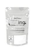 GHF Hybrids 50 gram gümüş folyo poşet – çiçek desenli tasarım, Powder Feeding logosu ve kilitli ağız