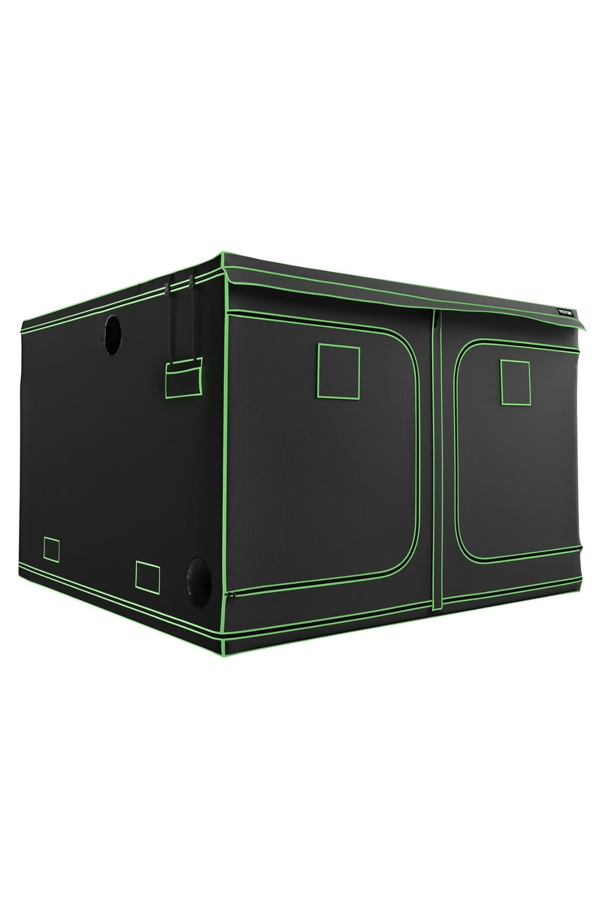 Grow Wizard 240x240x200 cm kabin – çok geniş yetiştirme kabini ve elmas desenli gümüş iç kaplaması