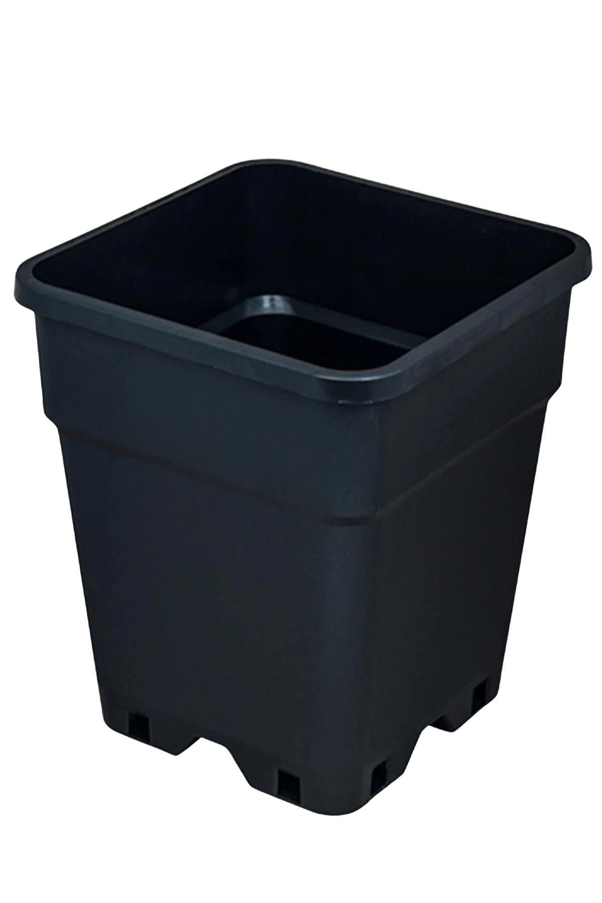 Grow Wizard 30 litre plastik kare saksı – en büyük boy siyah kare saksı ve geniş üst açıklığı