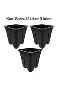 Grow Wizard 40 Litre Kare Yetiştirme Saksısı 3 Adet