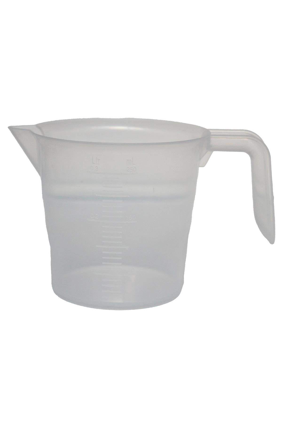 Grow Wizard sıvı ölçüm kabı Pro 250 ml – dar gövdeli, ölçek çizgili şeffaf plastik küçük ölçüm kabı