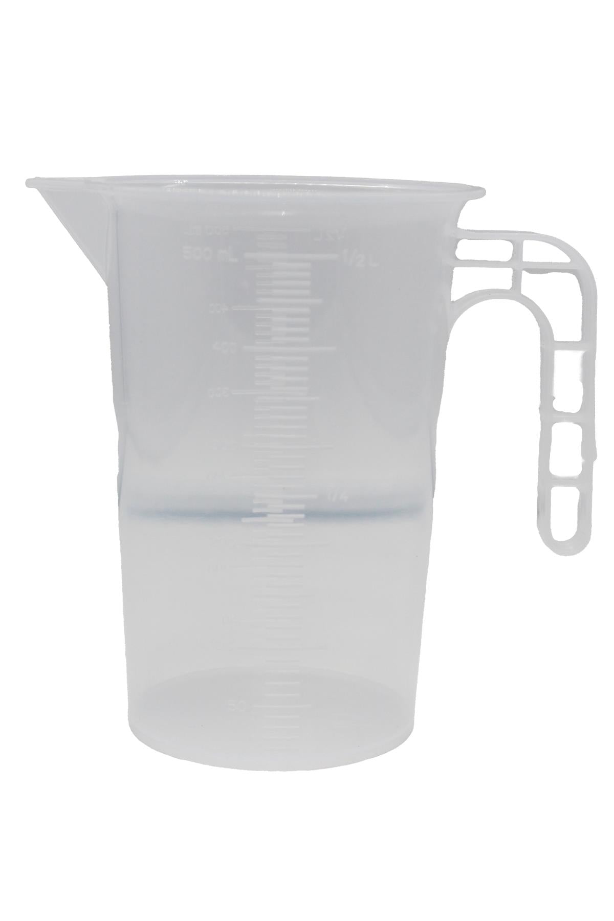 Grow Wizard sıvı ölçüm kabı Pro 500 ml – ölçek çizgili, şeffaf gövdeli yarım litrelik plastik ölçüm kabı