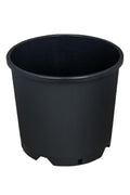 Grow Wizard 7 litre plastik yuvarlak saksı – siyah yuvarlak saksı gövdesi ve üst kenar profili