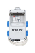 Grow Wizard Timer Box 4x600 W – dört çıkışlı kontaktörlü güç kontrol kutusu ve bağlantı klemensleri