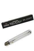 Growsan 600 W SHP çift spektrum ampul – büyük boy sodyum lamba, cam tüp ve vidalı duy detayı