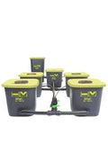 Harvest Master PRO RDWC 4 – dört saksılı hidroponik sistem, kalın dağıtım borusu ve su tankı