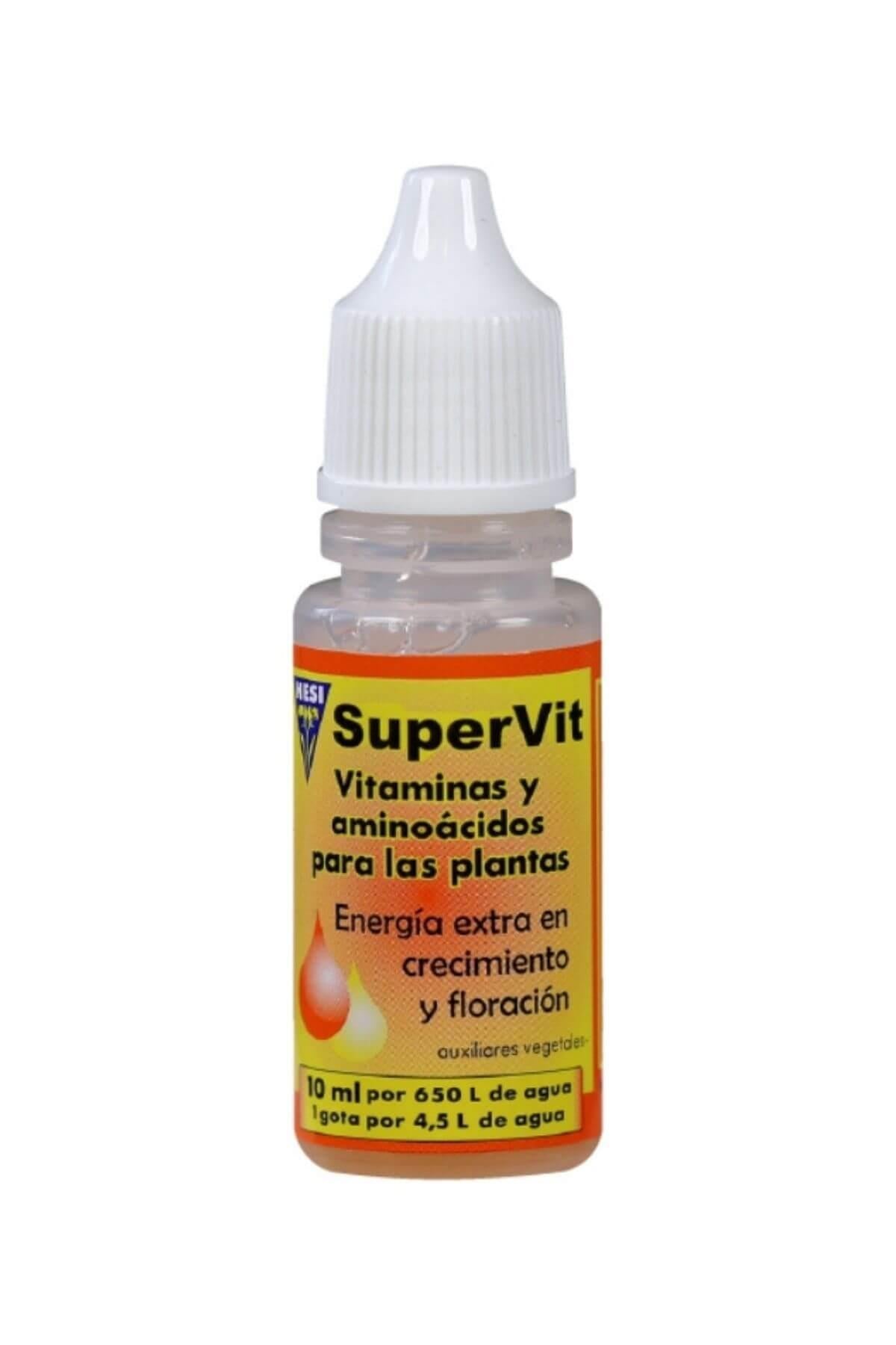 Hesi Super Vit 10 ml damlalıklı küçük şişe – turuncu sarı etiket, beyaz damlalık kapak, Hesi amblemi