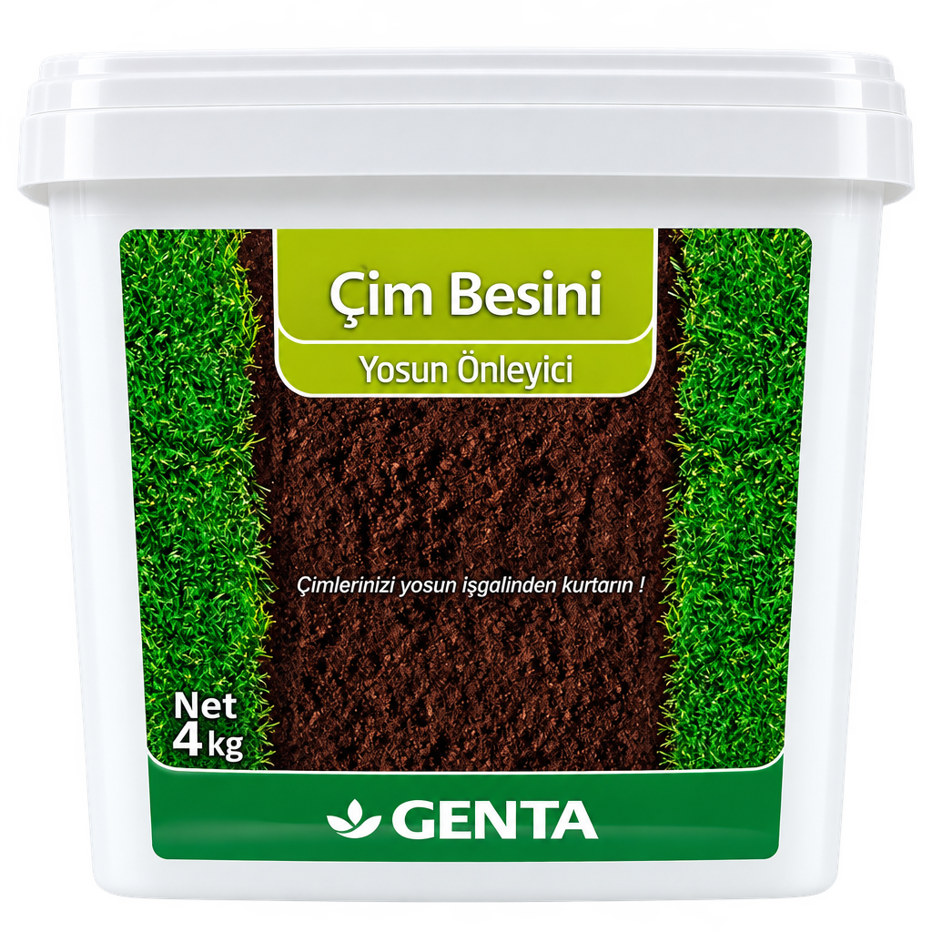 Genta Çim Gübresi 4 kg – Yosun Oluşumunu Engelleyen Granül Besin