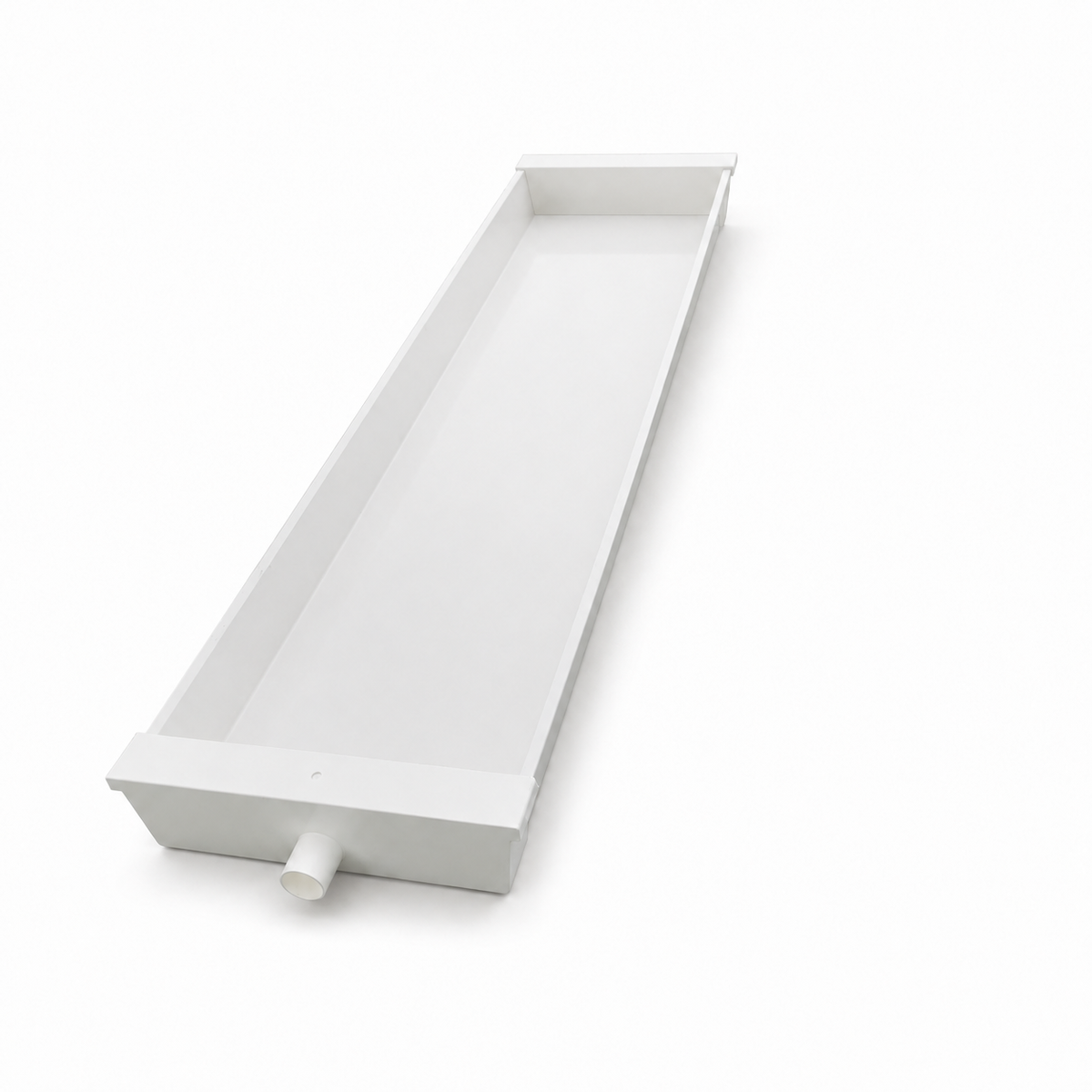 2 Metre Geniş PVC Tabla Kanal 25 × 6 cm – Hidroponik, Drenaj ve Tapa Kapaklı
