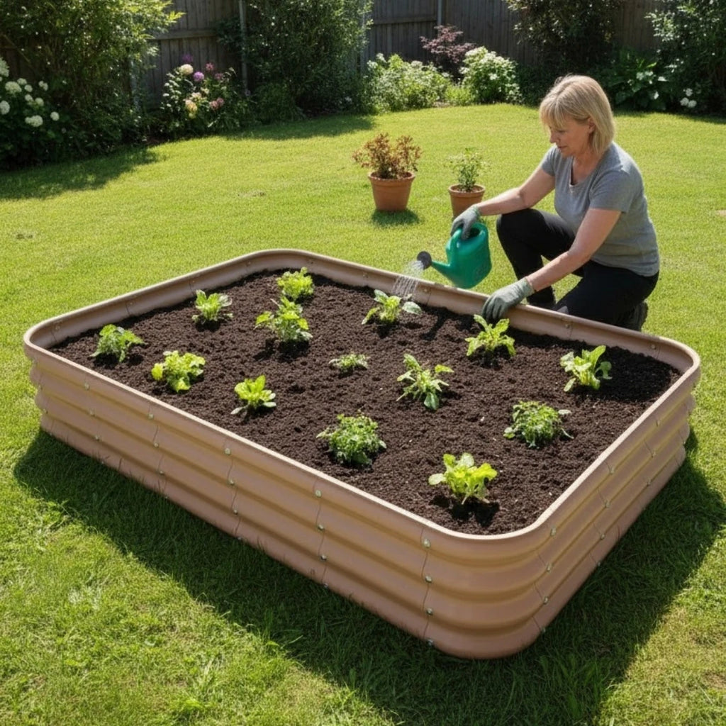 Modüler sebze yatağı No:10 – 165x110x30 cm, 545 litre, serinin en büyüğü