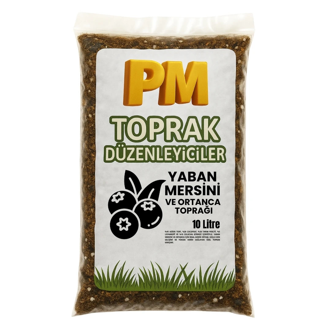 Yaban mersini ve ortanca saksı toprağı 10 litre – düşük pH'lı asidik karışım