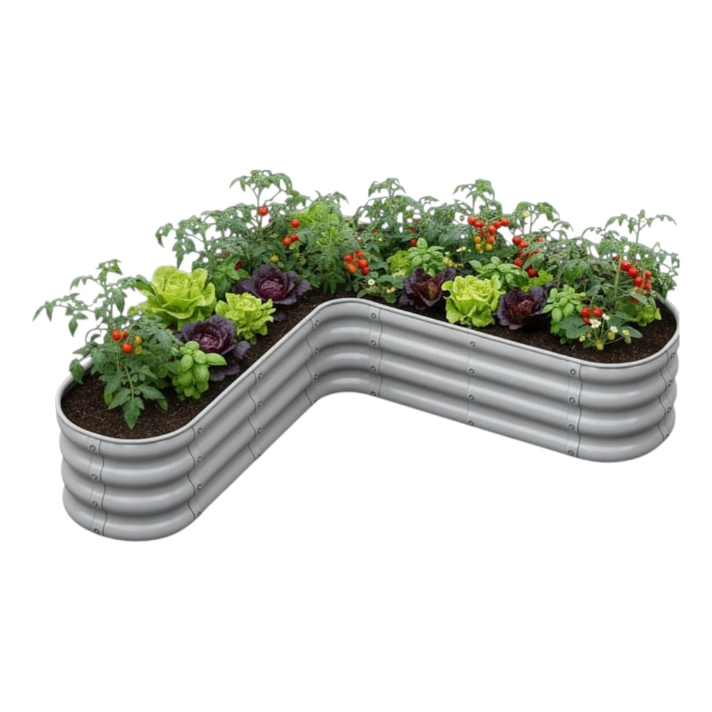 Modüler Yükseltilmiş Bahçe Yatağı Şekilli Seri No:19 - 110x110x30 cm