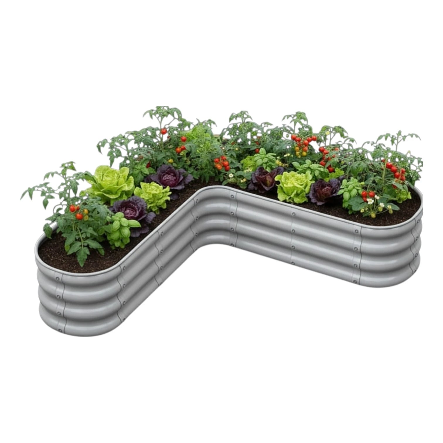 Modüler Yükseltilmiş Bahçe Yatağı Şekilli Seri No:19 - 110x110x30 cm