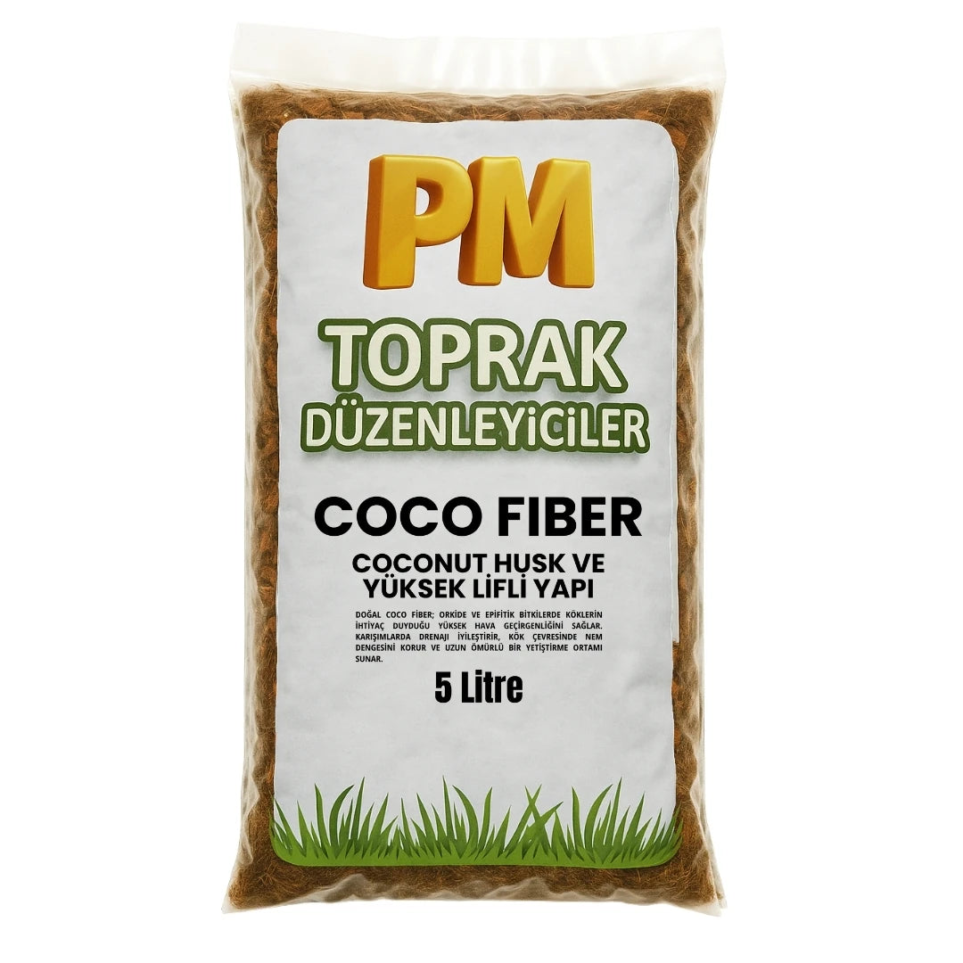 Coco Fiber yüksek lifli hindistan cevizi lifi, orkide ve epifit bitkiler için, 5 litre