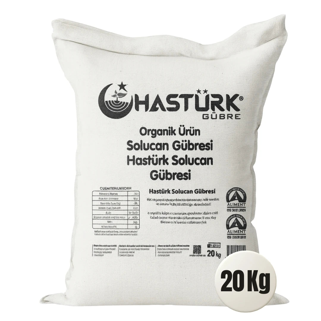 Organik solucan gübresi 20 kg – geniş bahçe ve üretim için çuval