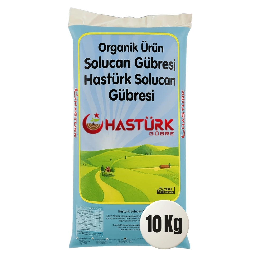 Organik solucan gübresi 10 kg – sebze yatağı ve bahçe için çuval