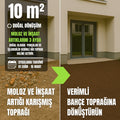 Moloz ve inşaat artığı karışmış bahçe toprağı temizleyici karışım – 10 m² için