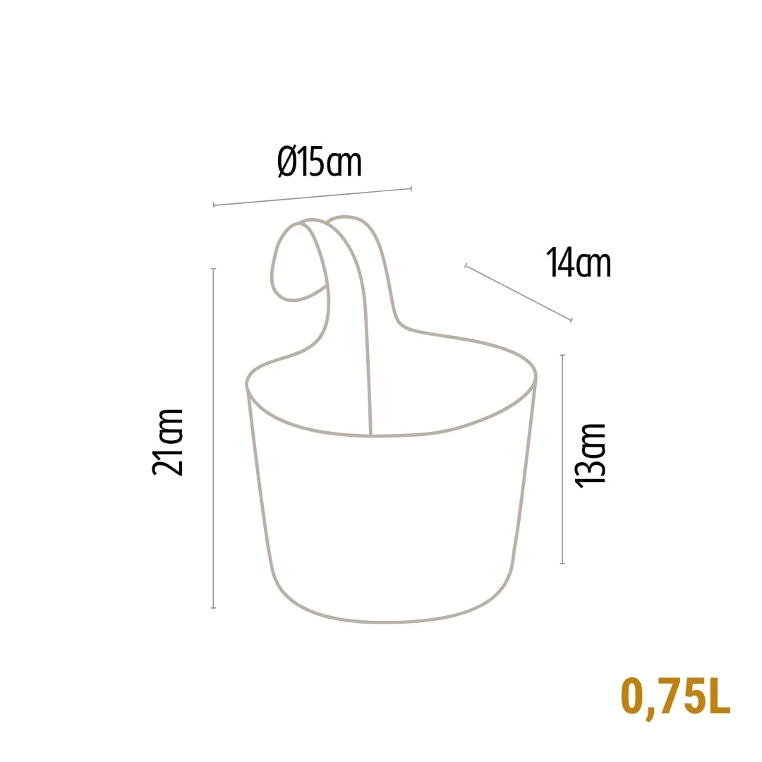 Venüs Askılı Balkon Saksısı 1,75 Litre