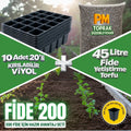 Fide 200 Avantaj Seti – 10 Adet 20’li Kırılabilir Viyol + 45 Litre Fide Yetiştirme Torfu - paketli toprak karışımı görseli