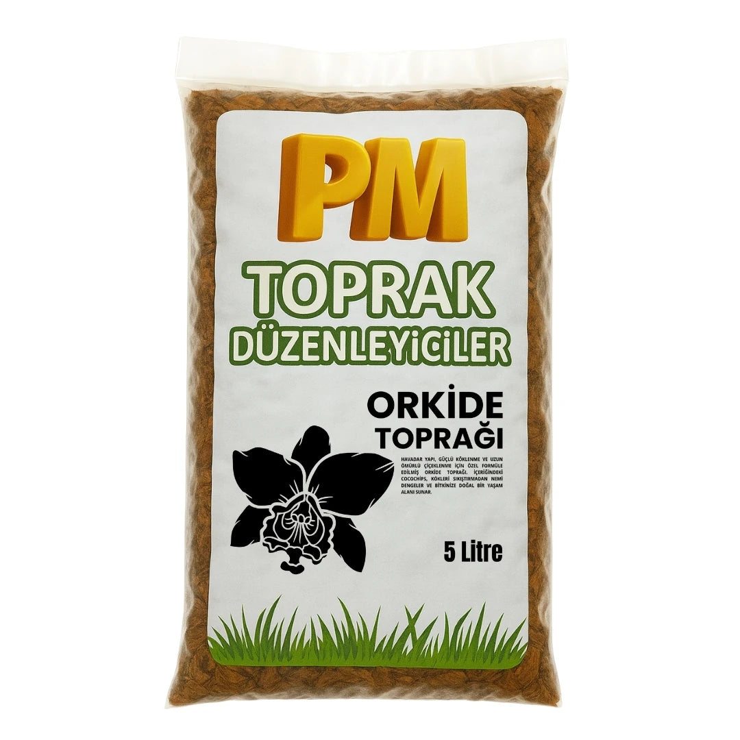 Orkide toprağı 5 litre – coco chips, sphagnum yosunu ve kömür içerikli karışım