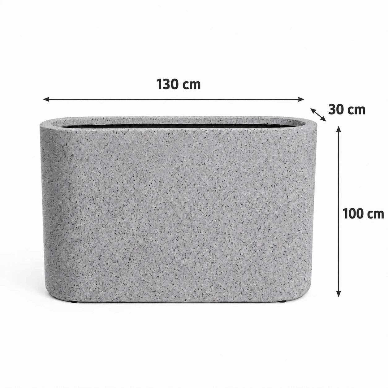 Büyük Oval Separatör Saksı 130×30×100 cm | İç ve Dış Mekân