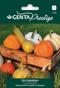 Genta Prestige Süs Kabakları Tohumu – Çeşitli Renk & Şekil, Süs ve Dekorasyon İçin Kolay Yetişen Mix - ambalajlı tohum ürünü görseli