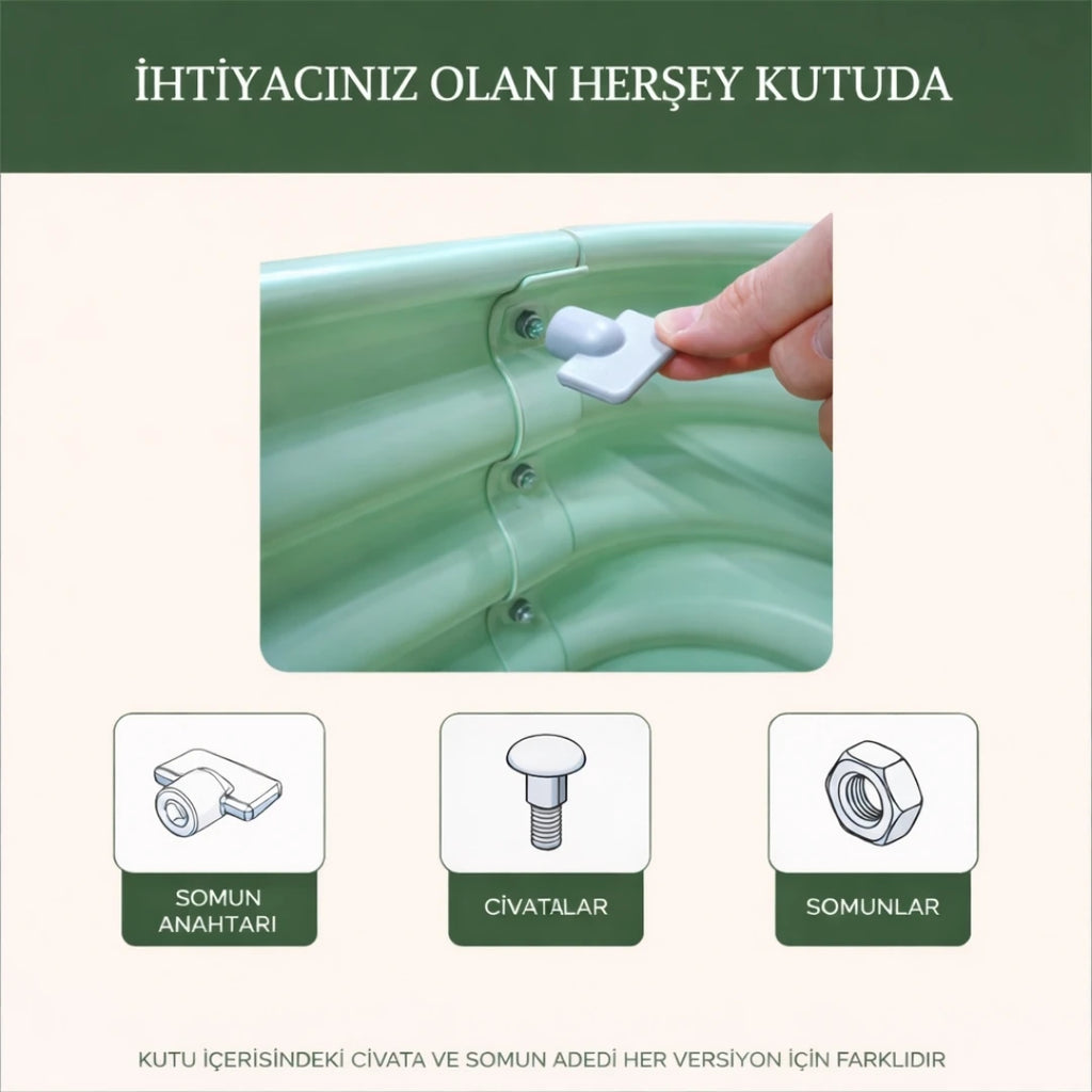 Modüler Yükseltilmiş Bahçe Yatağı (Sebze ve Çiçek) 217 Litre