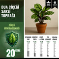 Dua çiçeği (Calathea, Maranta) için 20 litrelik saksı toprağı paketi