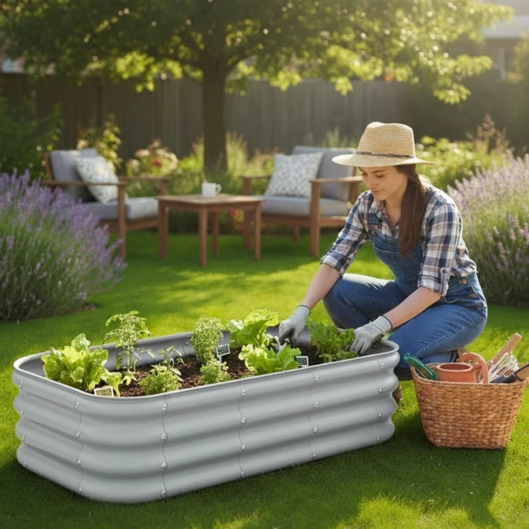 Modüler Yükseltilmiş Bahçe Yatağı (Sebze ve Çiçek) 198 Litre