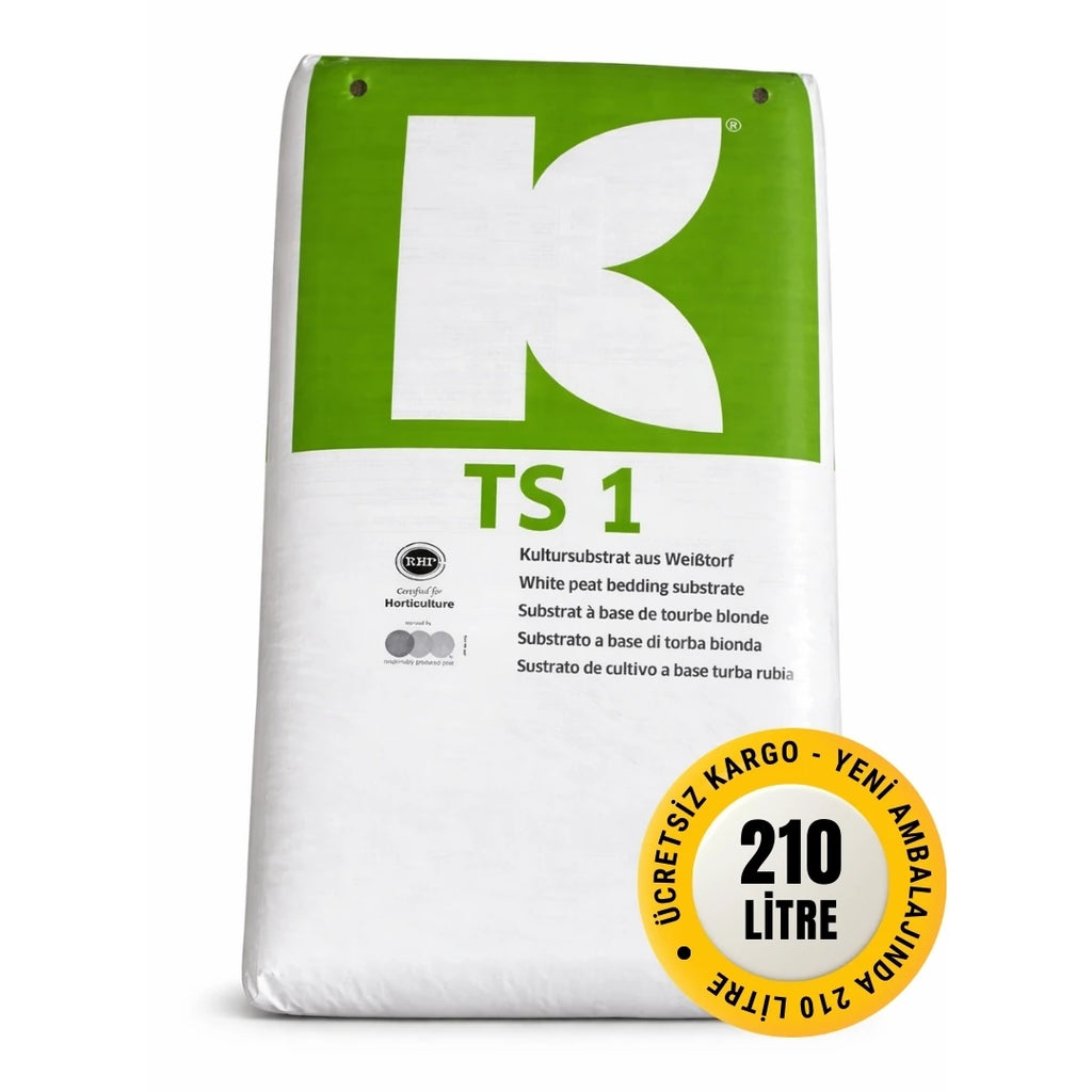Klasmann TS1 profesyonel fide ve tohum torfu – 210 litre beyaz sphagnum torf balyası