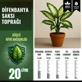 Difenbahya için 20 litrelik saksı toprağı paketi – drenajlı salon bitkisi karışımı