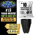 Yaban mersini torf ve saksı seti – 100 litre asidik toprak ve 4 adet drenajlı saksı