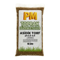 Asidik Torf (15–30mm) 10 Litre - paketli toprak karışımı görseli 1