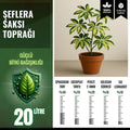 Şeflera (Schefflera) için 20 litrelik özel torf karışımı paketi