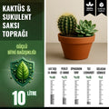 Kaktüs ve sukulent toprağı 10 litre – lav taşlı yüksek drenajlı karışım paketi