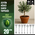 Saksıda zeytin ağacı toprağı 20 litre – kireçli alkali karışım paketi