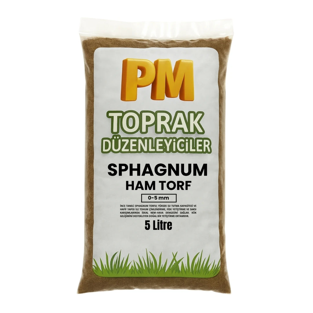 Sphagnum ham torf 0-5 mm – ince taneli doğal torf, 5 litre ambalaj