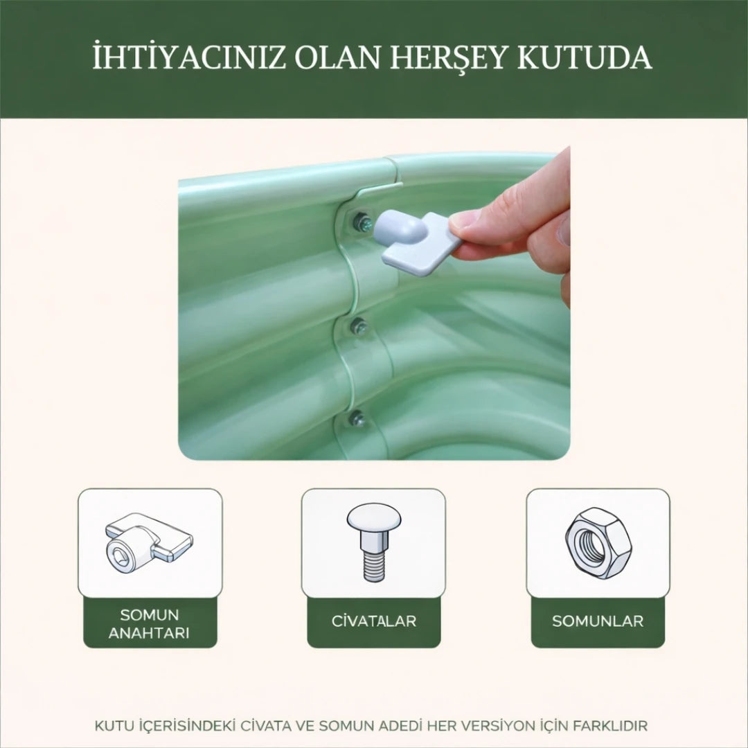 Modüler Yükseltilmiş Bahçe Yatağı (Sebze ve Çiçek) 153 Litre