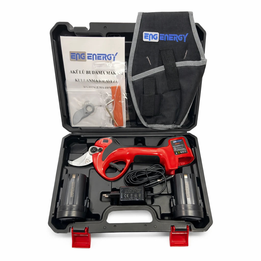 Energy WS 032 Y Akülü Dal Budama Makası 2 Akülü Dijital Göstergeli (Kılıf Hediyeli)