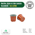 Üretim ve fide saksısı 0,5 litre – 10,5x8 cm konik plastik saksı