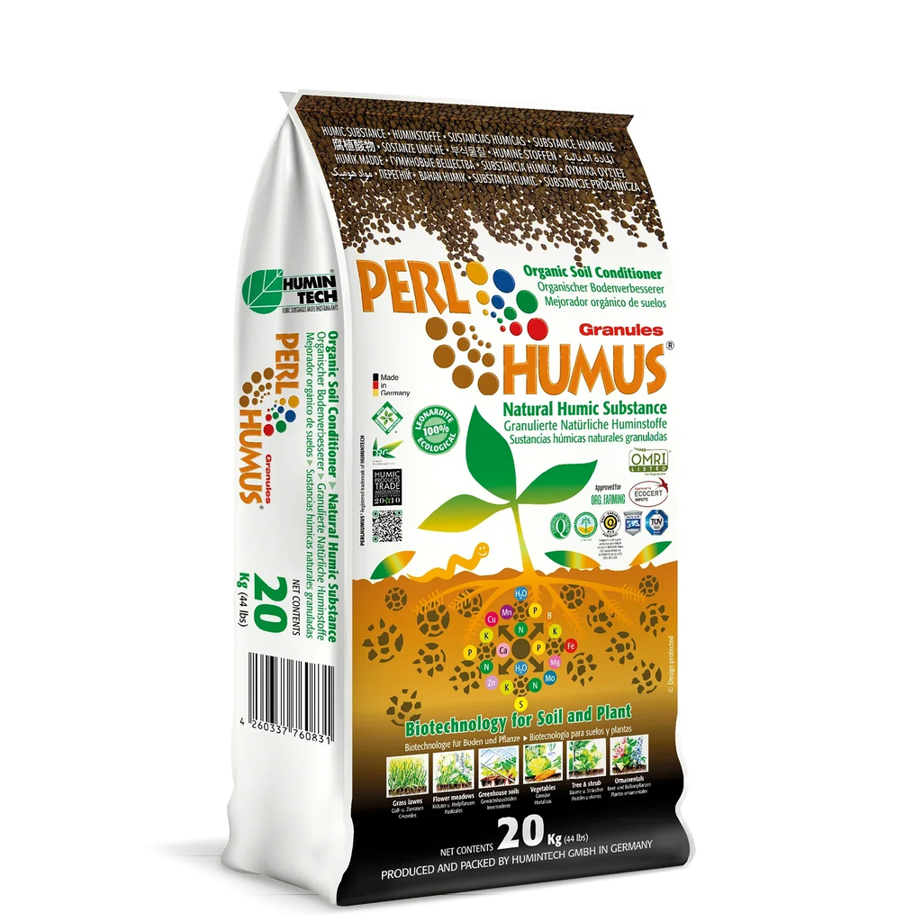 Humintech PerlHumus Granules 20 kg | Granül Humik Madde Toprak Düzenleyici - ambalajlı gübre ürünü görseli 1