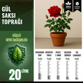 Gül için 20 litrelik saksı toprağı paketi – solucan gübresi ve kalın perlitli karışım