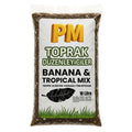 Banana & Tropical Mix 10 litrelik saksı toprağı paketi – tropik ve geniş yapraklı bitkiler için