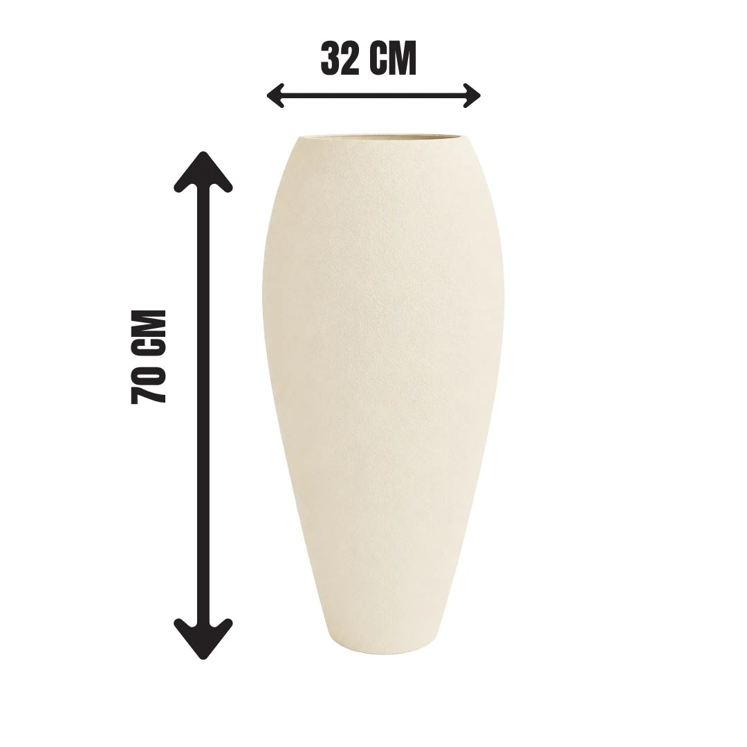 İnce Damla Büyük Fiber Saksı 32 × 70 cm