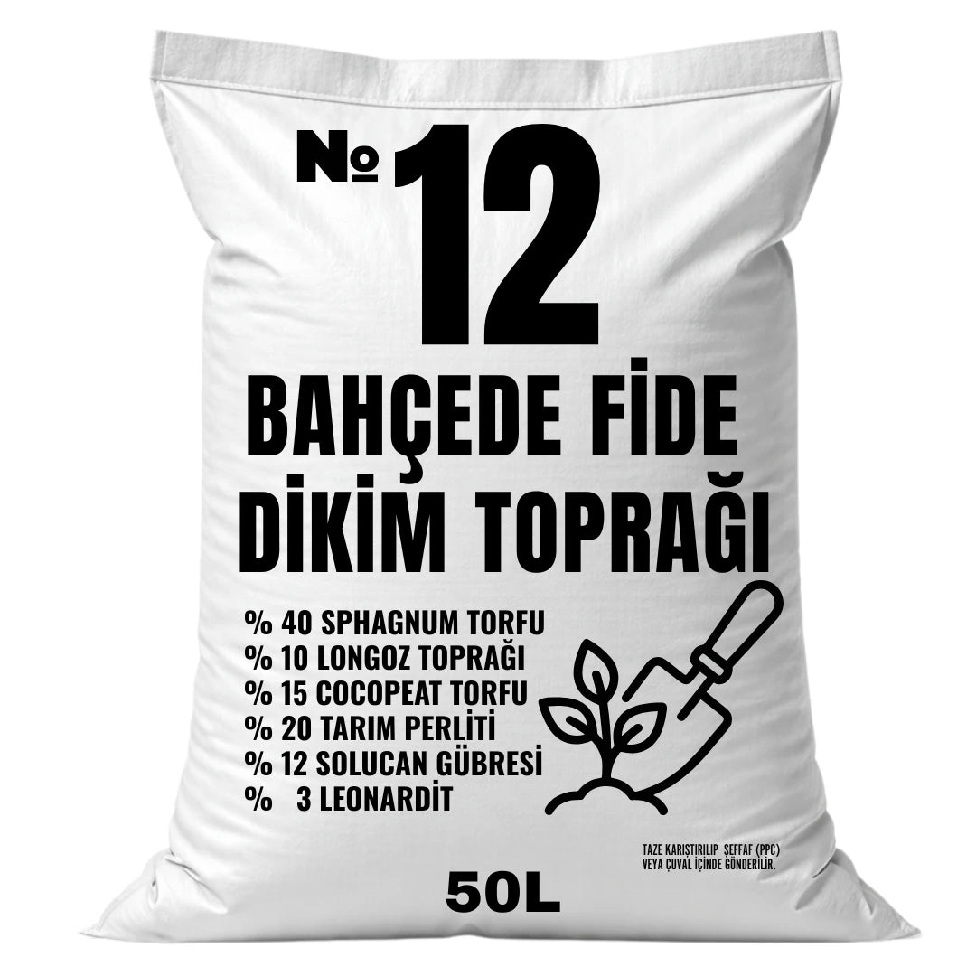 50 litrelik bahçede fide dikim toprağı paketi (No 12)
