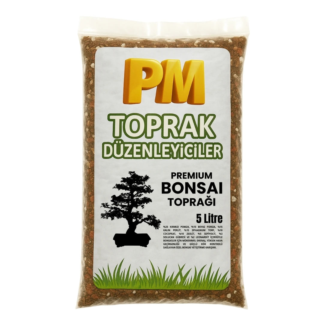 Premium bonsai toprağı – pomza, perlit, torf ve zeolit içeren mineral ağırlıklı karışım