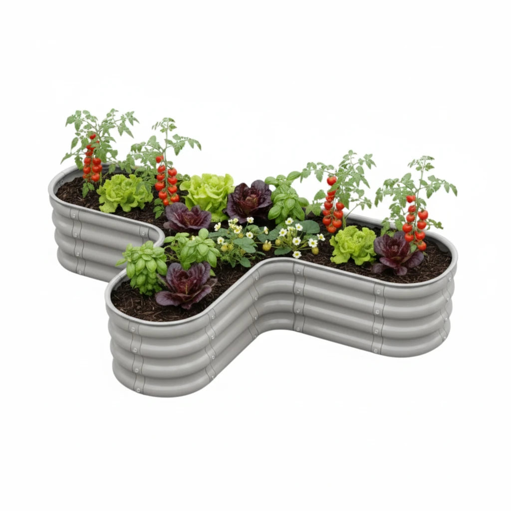 Modüler Yükseltilmiş Bahçe Yatağı Şekilli Seri No:13 - 140x85x30 cm